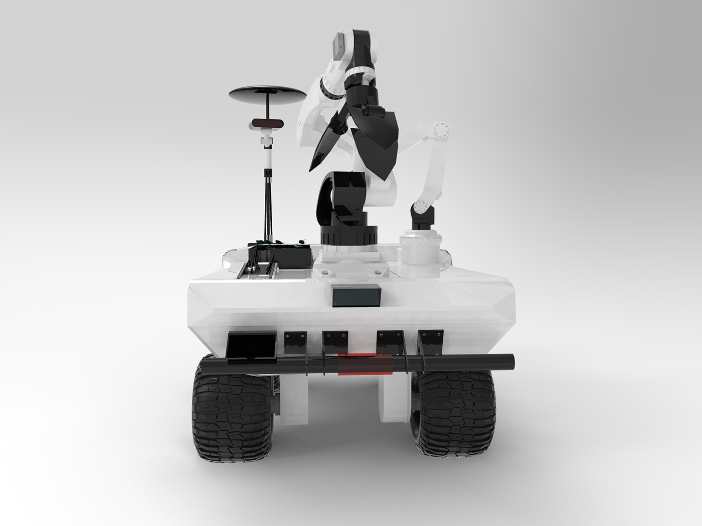 Otonom Araç autonomous car robot farm 3D model modeling realistic render Maya Engineering  machine