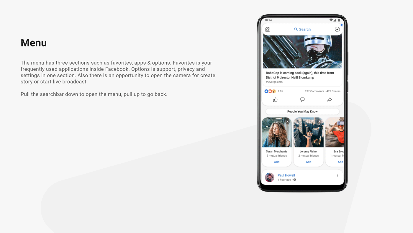 UI ux mobile social app interaction motion animation  redesign concept