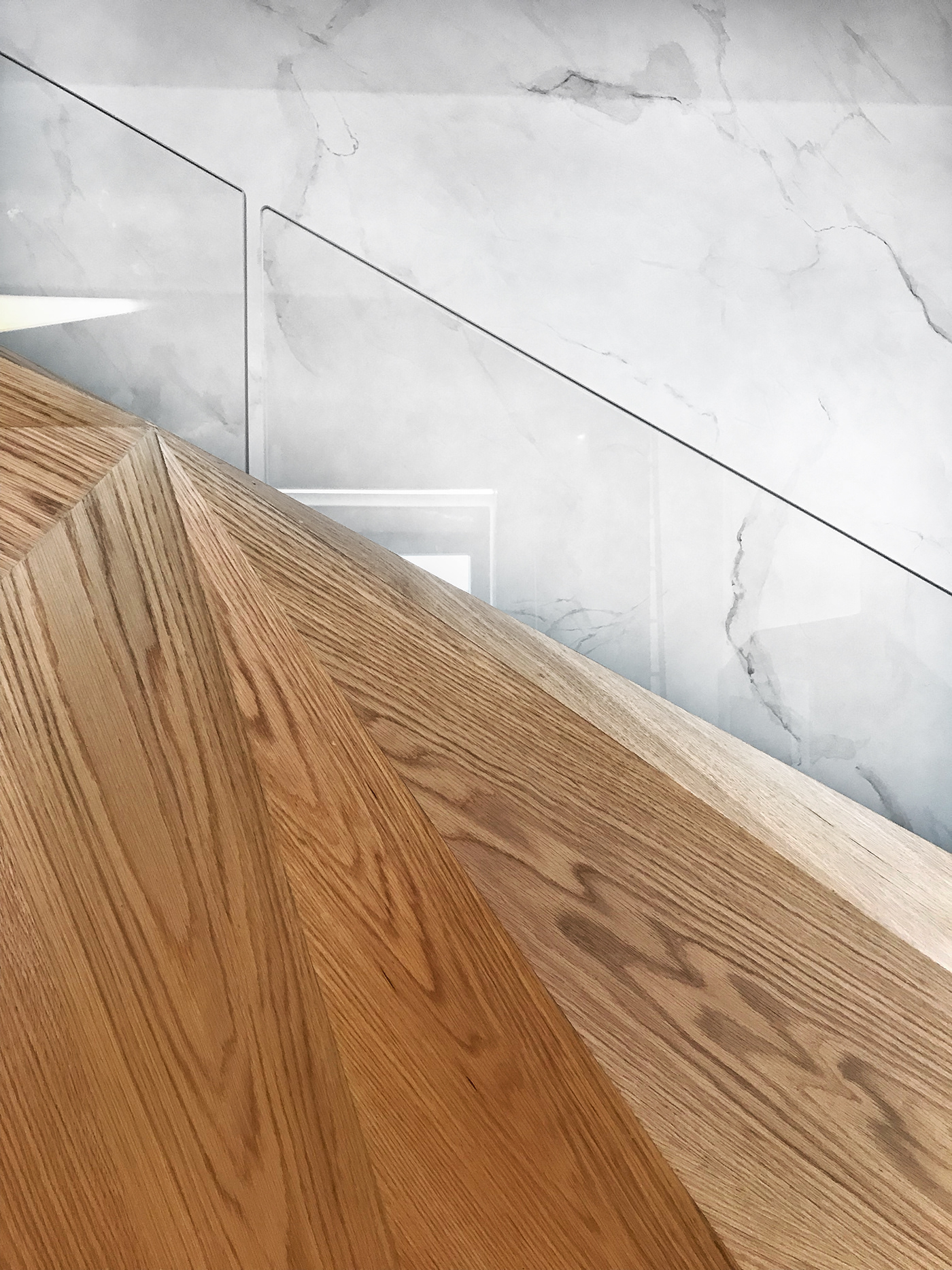 Interior interiordesign ParametricDesign parametric algorithmic wood mdf Marble Calacatta glass