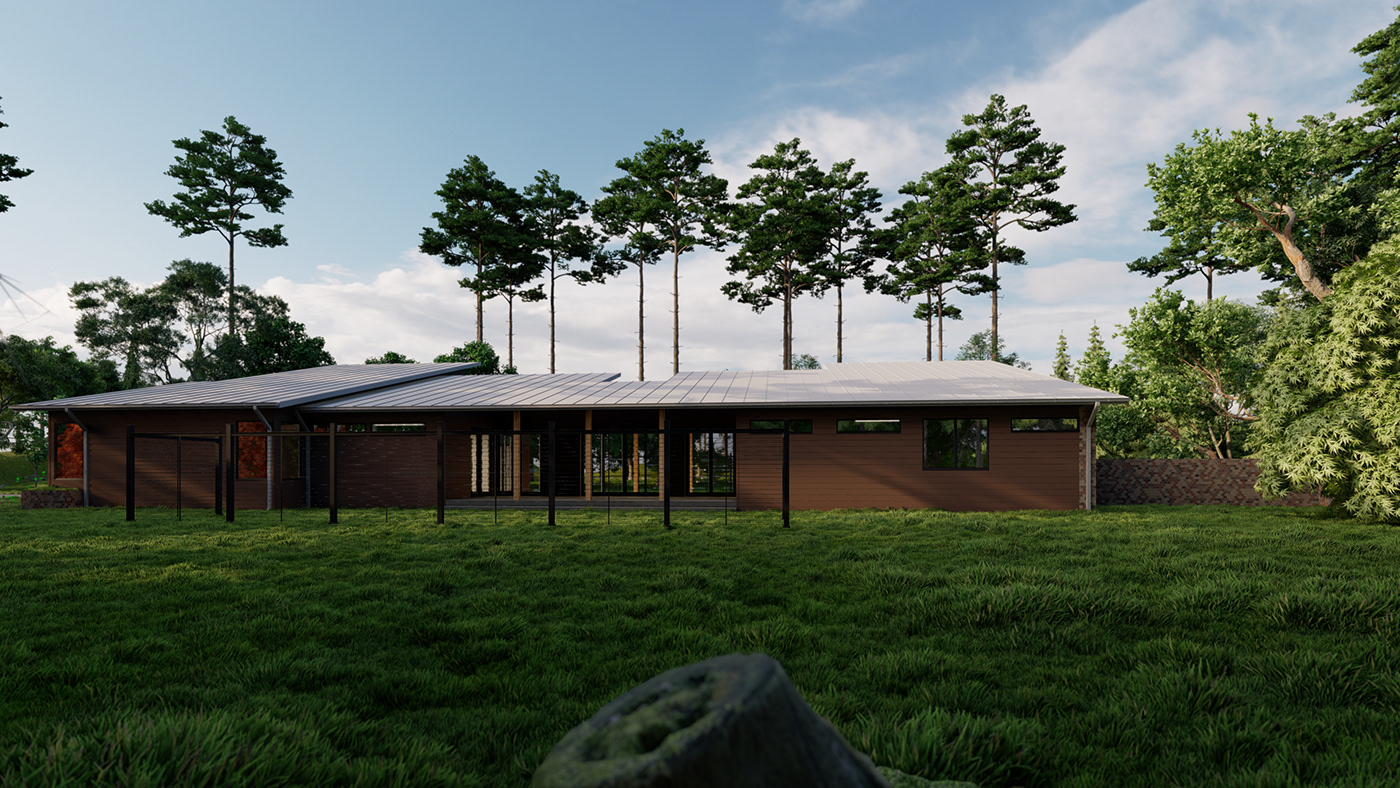 house forest england exterior design Pool architecture archviz 3ds max lumion
