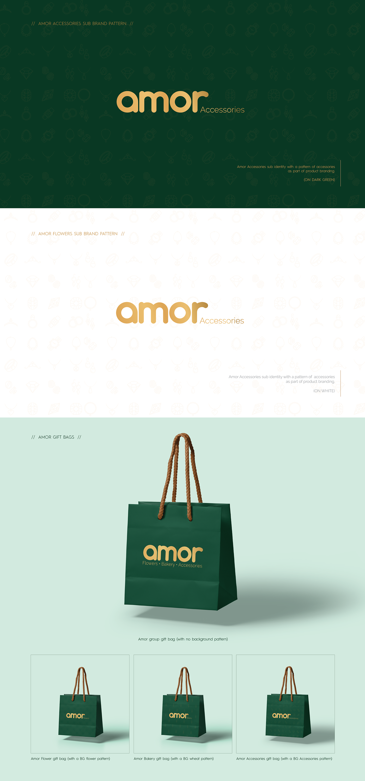Amor sub - brands: Amor Flowers Amor Bakery & Amor Accessories. wesite Flowers
