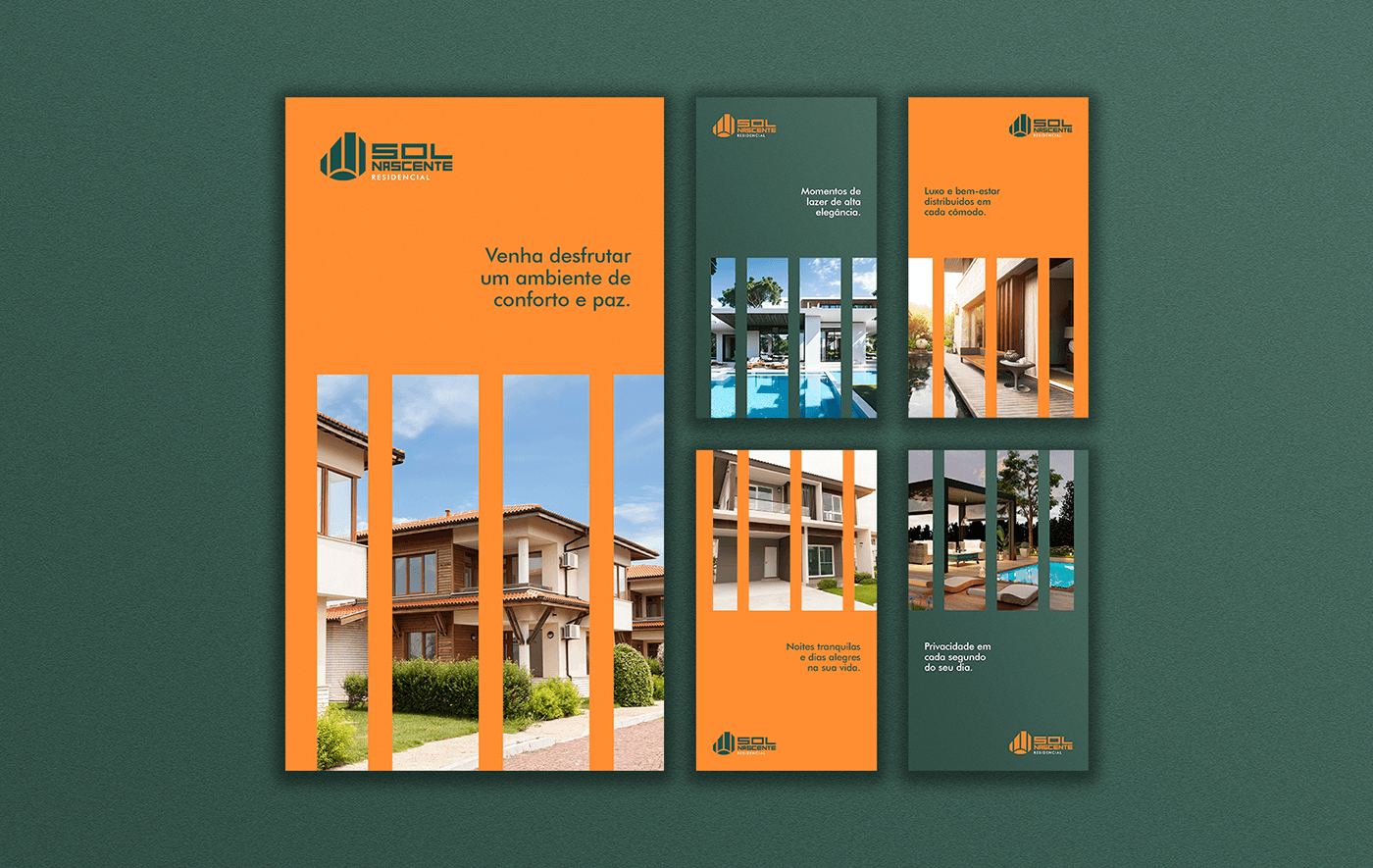Residencial hotel Condominio imobiliária residential architecture house identidade visual Brand Design