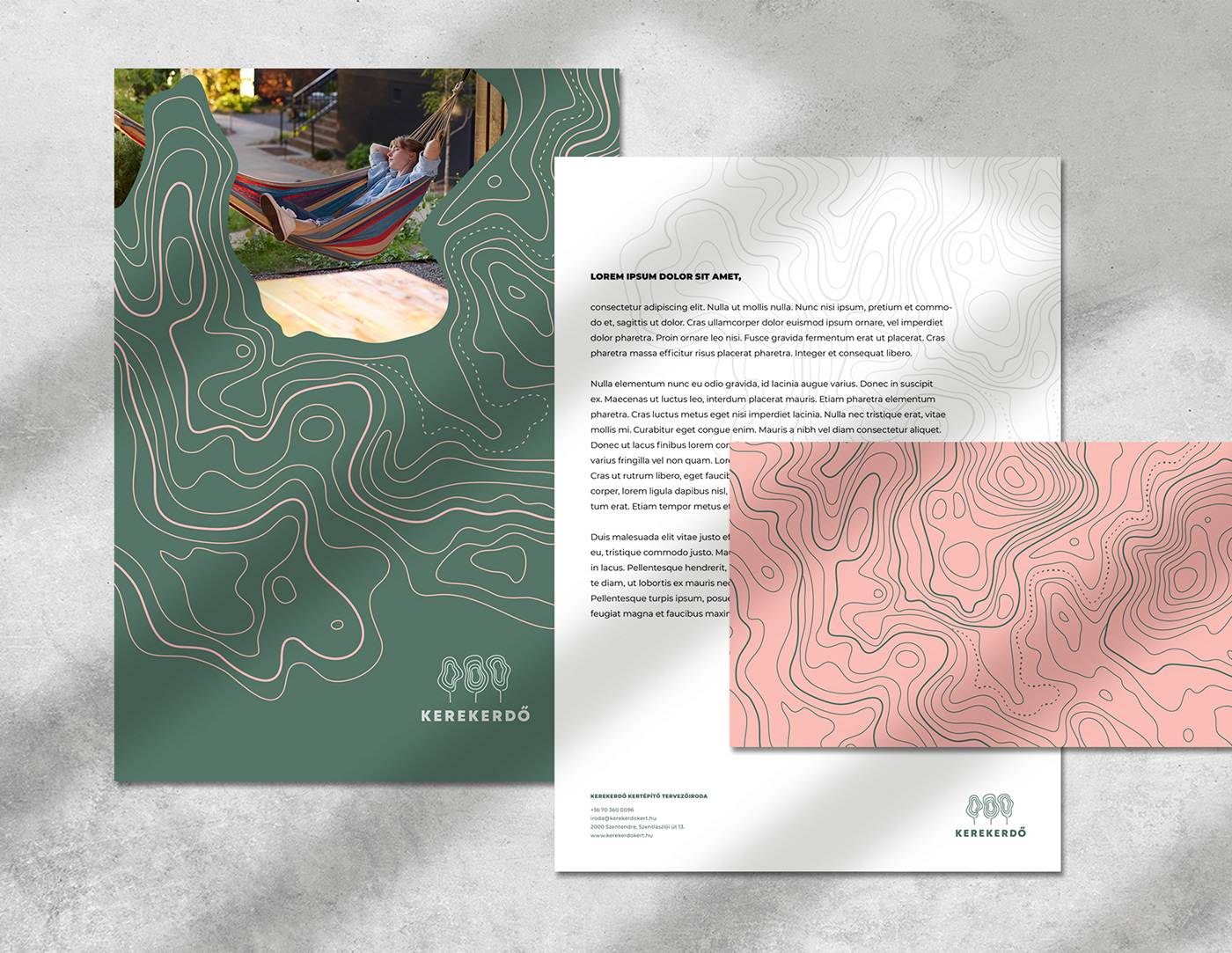 brand identity branding  garden gardenplanning kerekerdő Logo Design Plant visual identity topography terrain