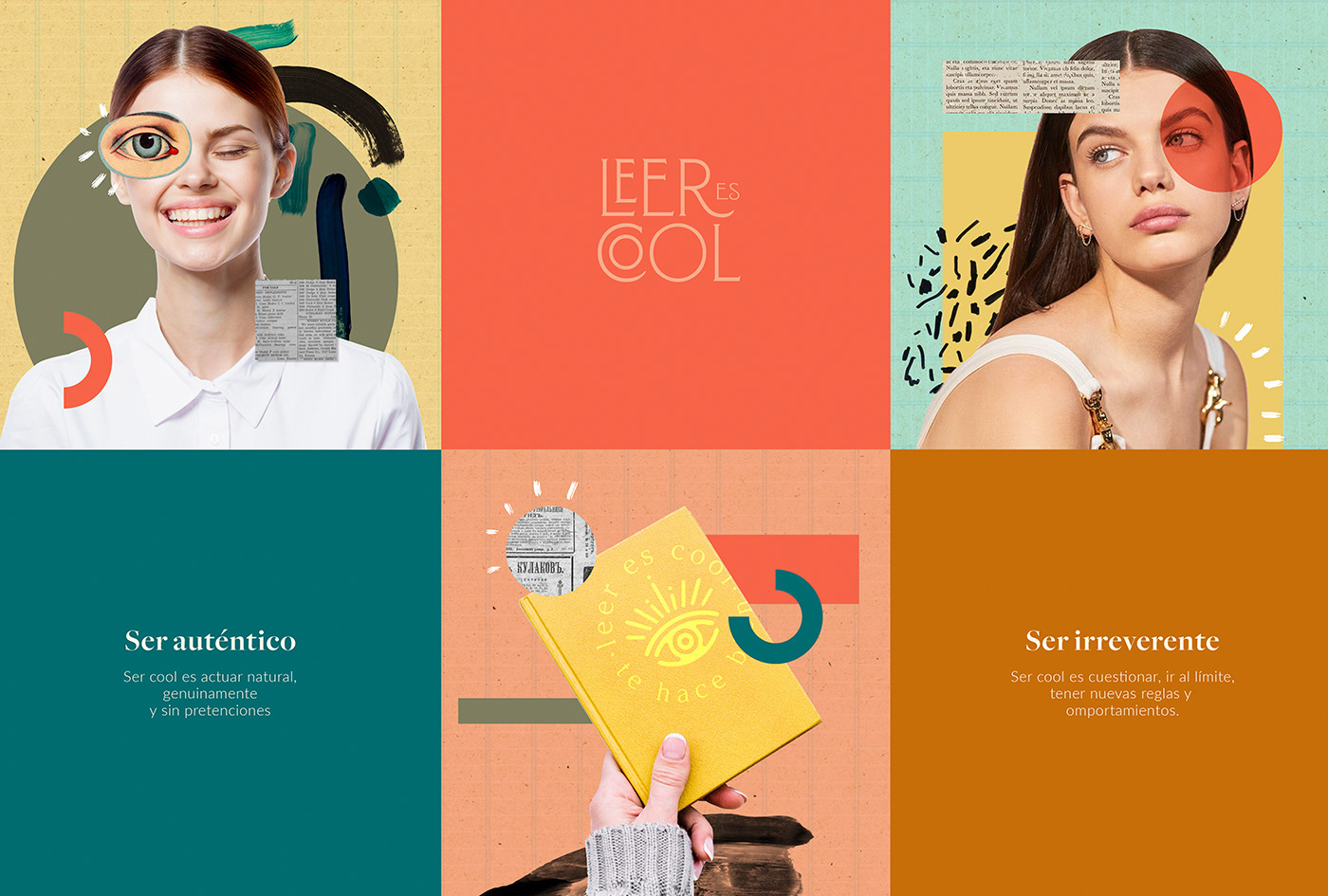 books brand branding  collage colombia ILLUSTRATION  read