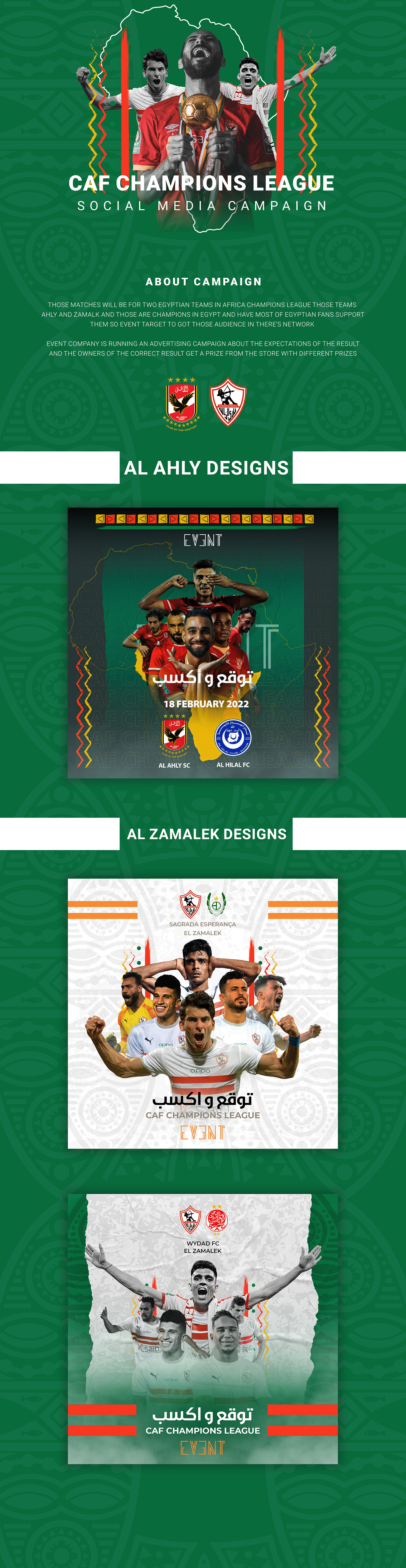 AHLY caf champions league cup football post poster soccer social media template zamalek