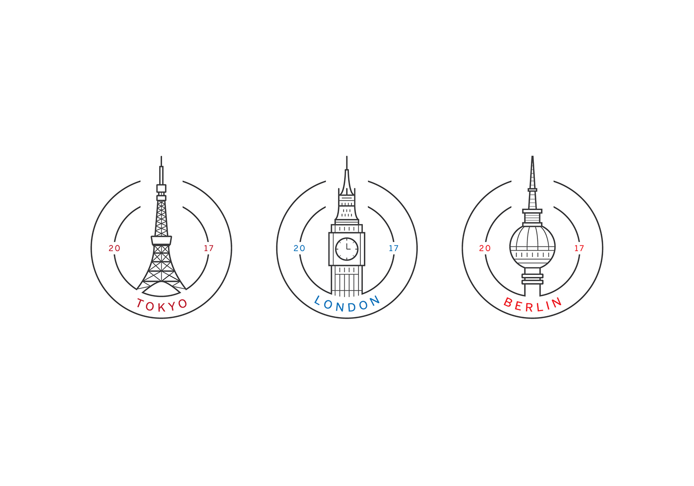 Icon iconography graphic design  ILLUSTRATION  Cities minimal London tokyo berlin