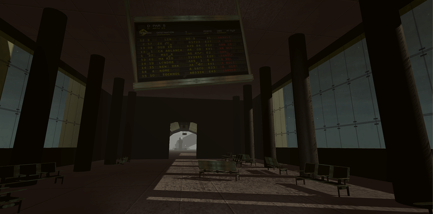 videogame horror airport 3D Level