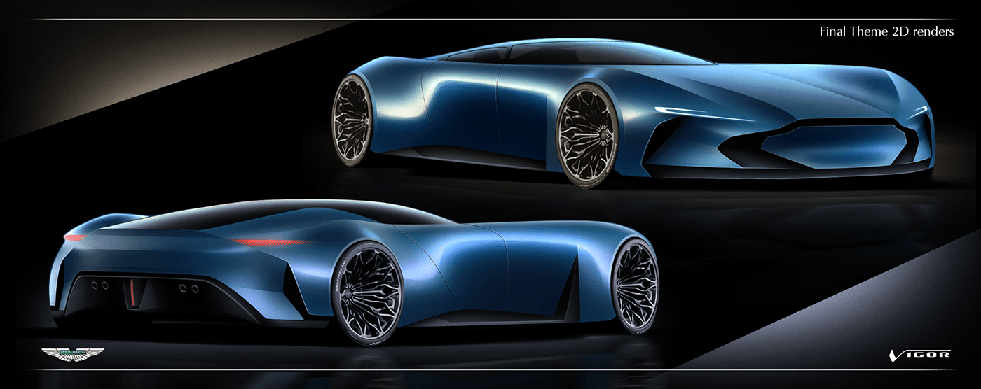 car automotive   blender3d aston martin Transportation Design car design sketch exterior Grand Tourer