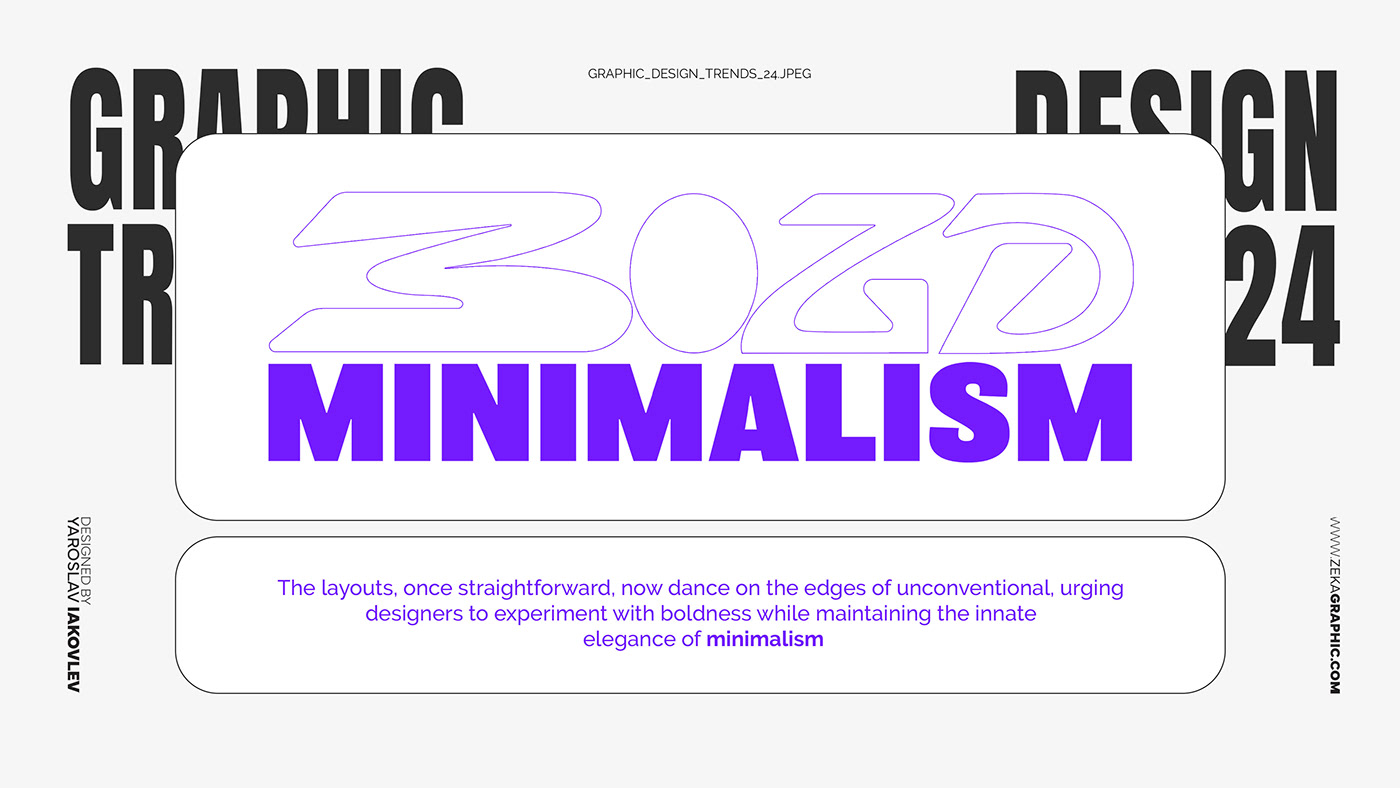 Bold Minimalism In Graphic Design Trends 2024 Definition