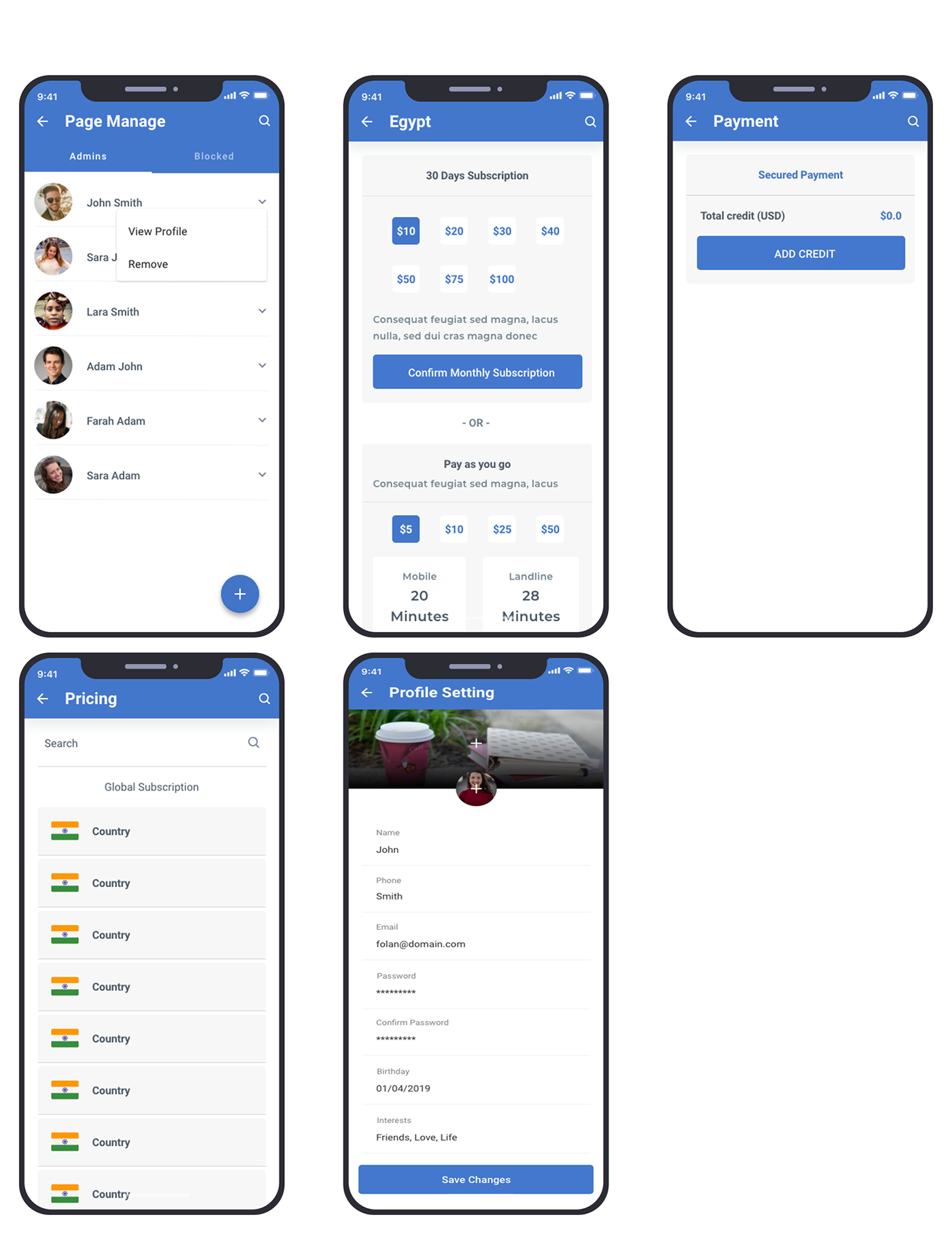UI ux app ios android network social design application