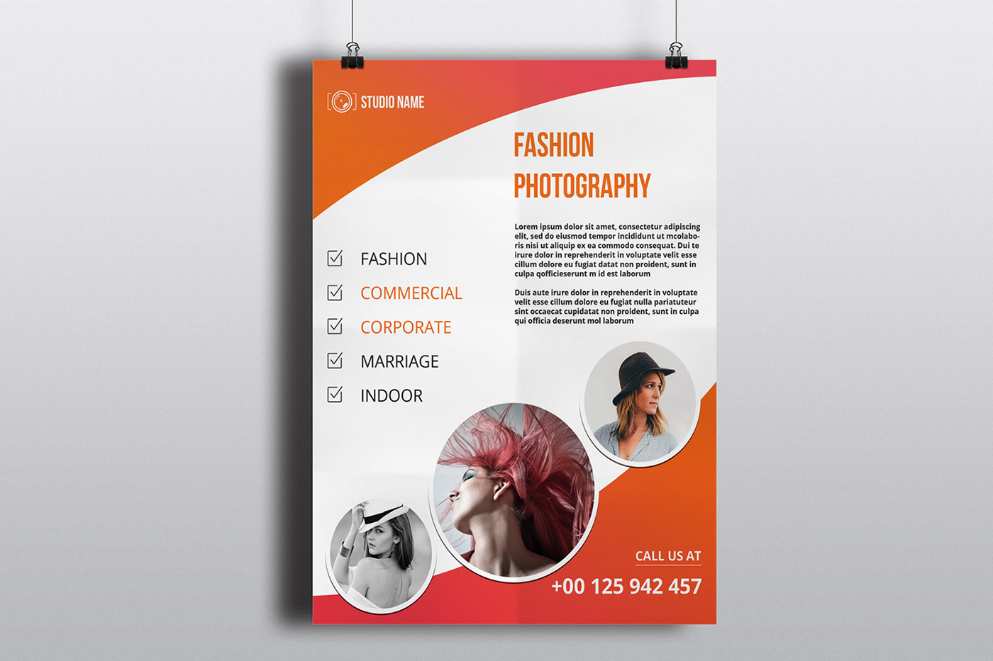 photography flyer flyer template Fashion  professional photographer studio Multipurpose photoshop Advertising 