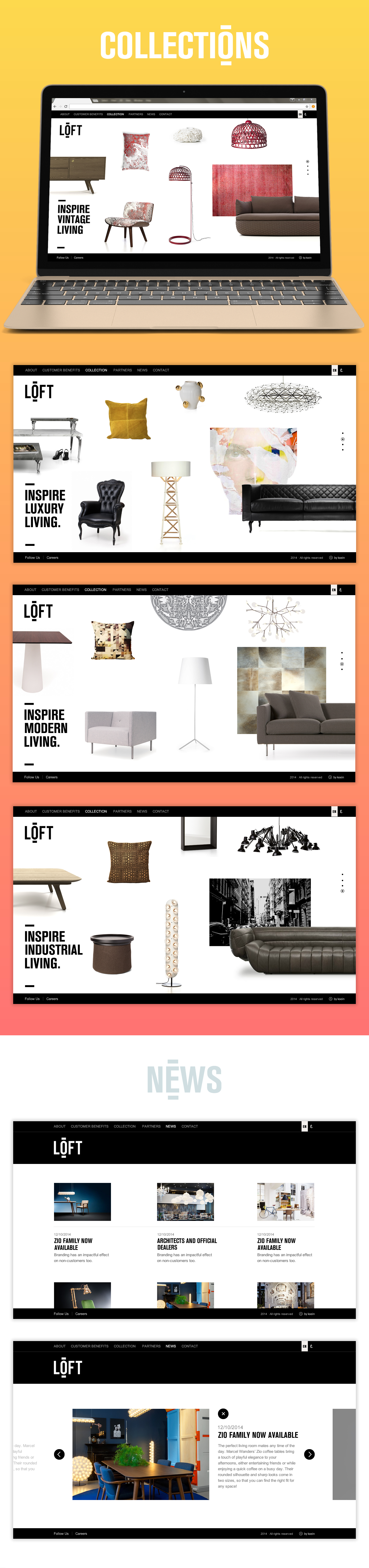 LOFT furniture jeddah Website Webdesign Interface gallery Experience design showroom