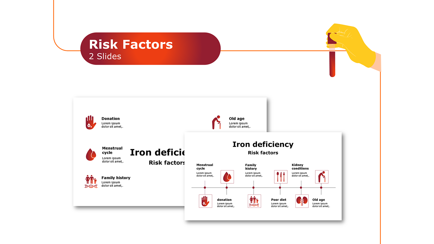Iron Deficiency nutrition Health iron medical animated ppt editable illustrations rxslides anemia
