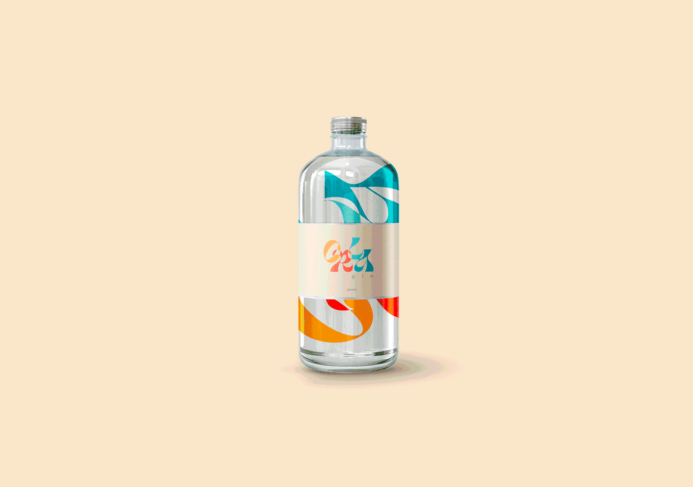 logo gin bottle Packaging visual identity drink beverage brand identity Logo Design