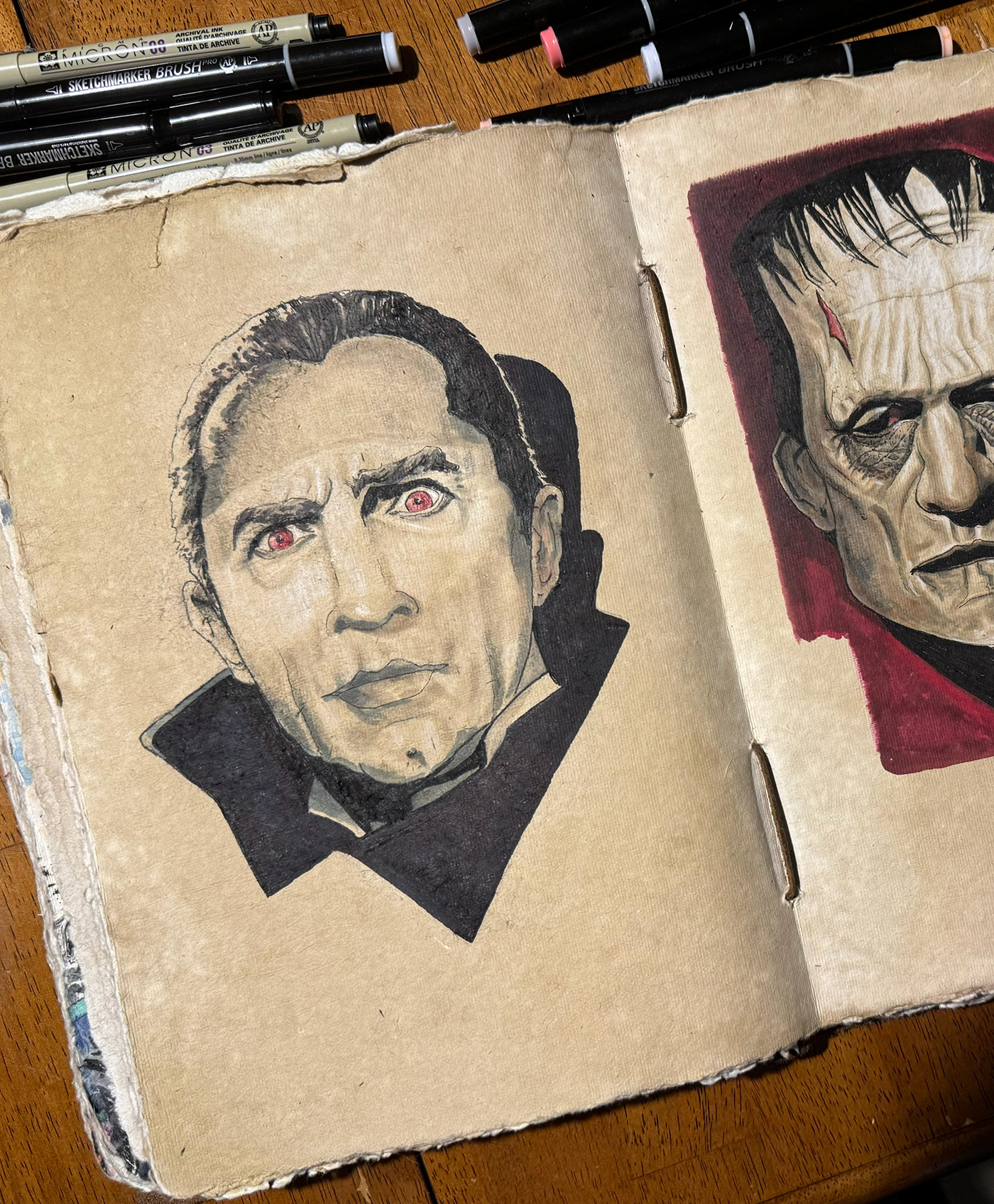 monsters Universal Pictures markers painting   dracula