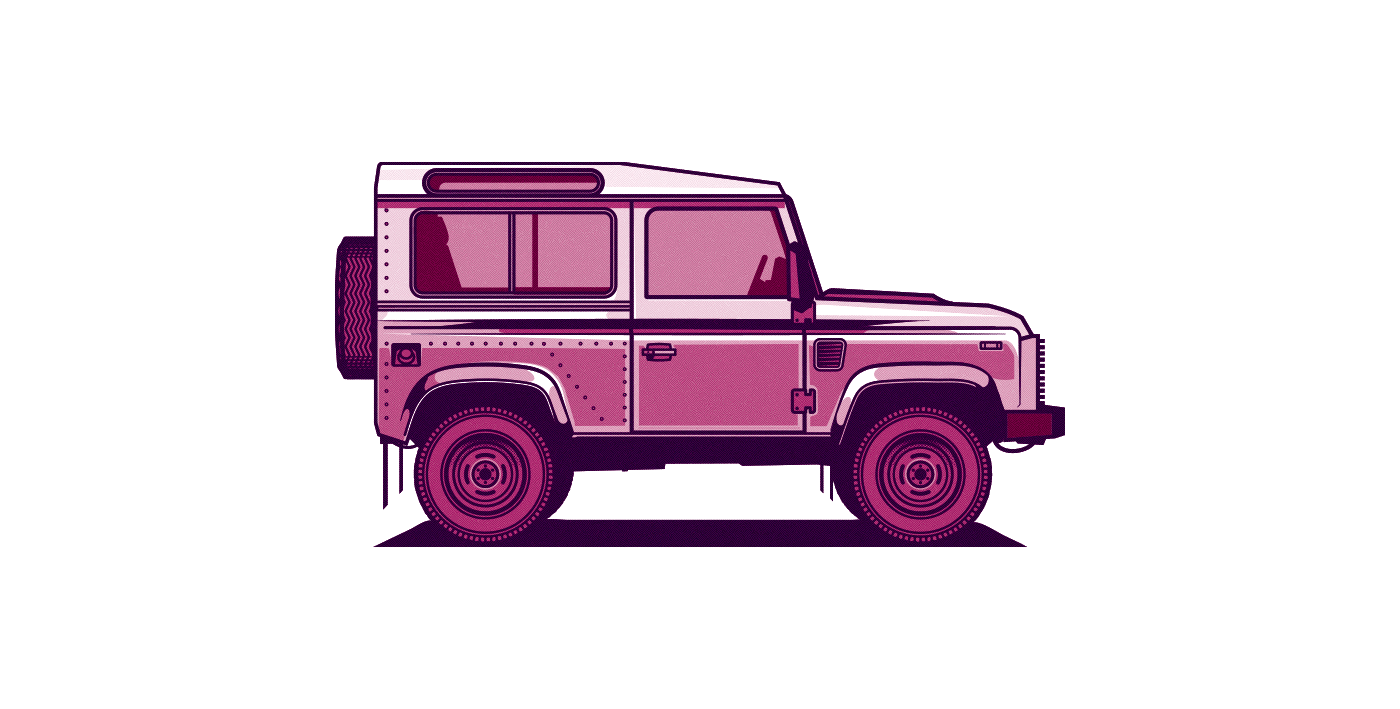 Cars vectors vector illustrations drawings pink Van car