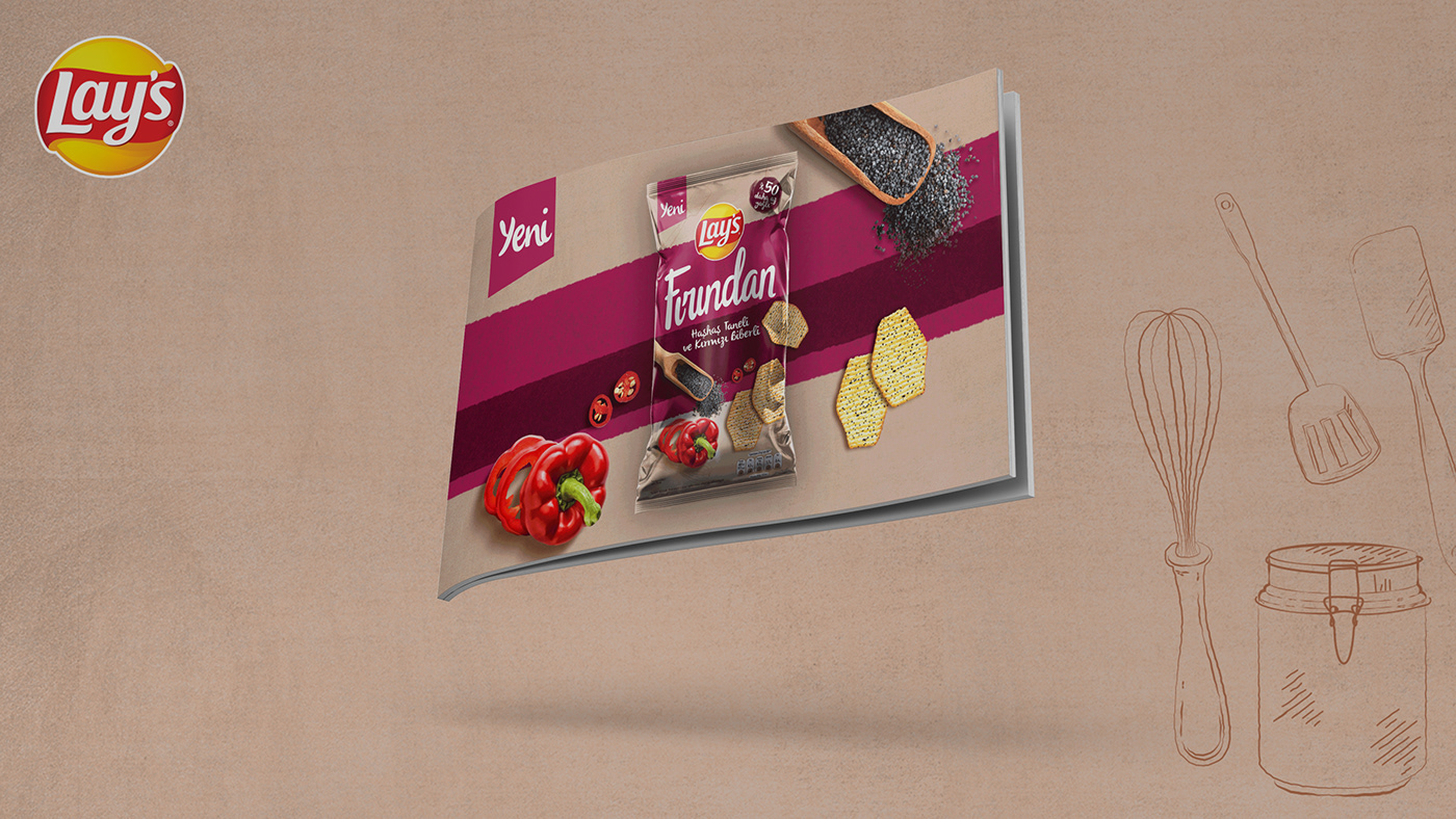 broşür grafik tasarim katalog Lays LAYS FIRINDAN pepsi PepsiCo Türkiye poster snacks umut dereli