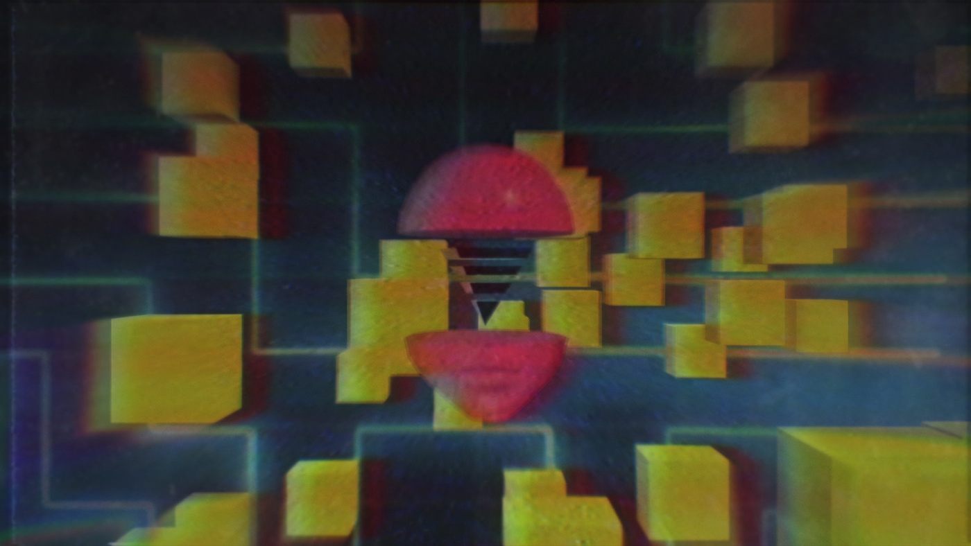 psychedelic 3D 2D visual art horror Retro vhs techno minimal eye