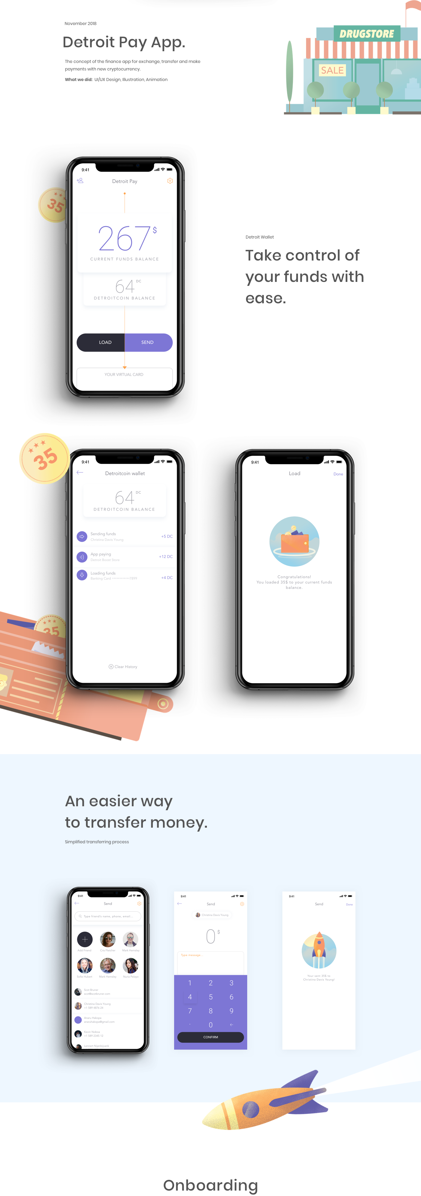 UI ux interaction animation  mobile app currency cryptocurrency