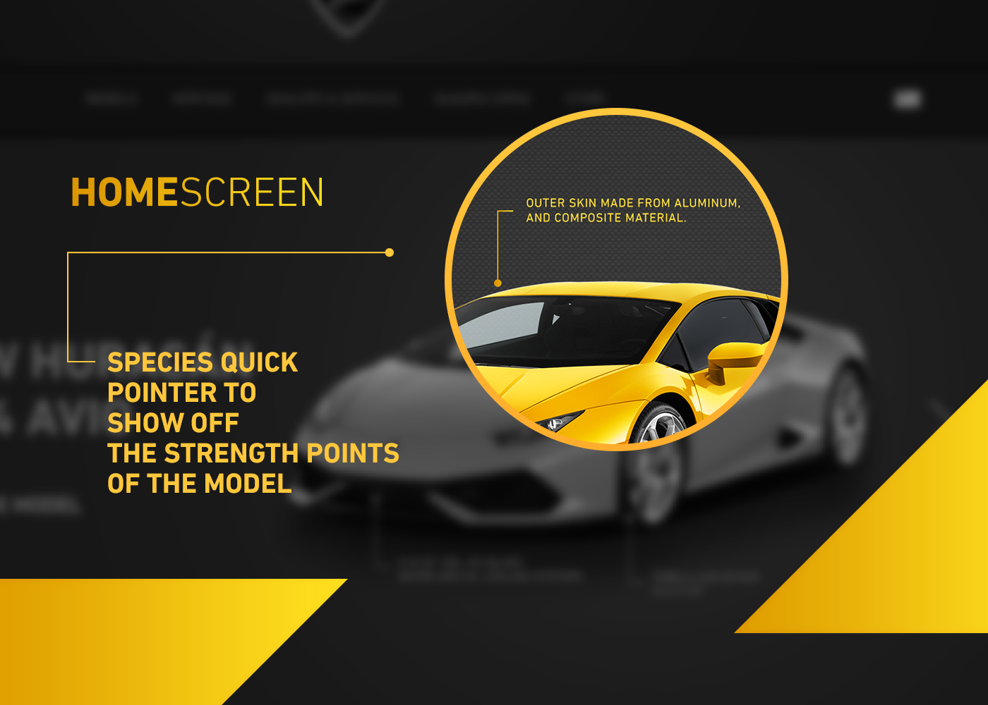 Web design UI ux redesign re-design lamborghini car Cars Website moeslah