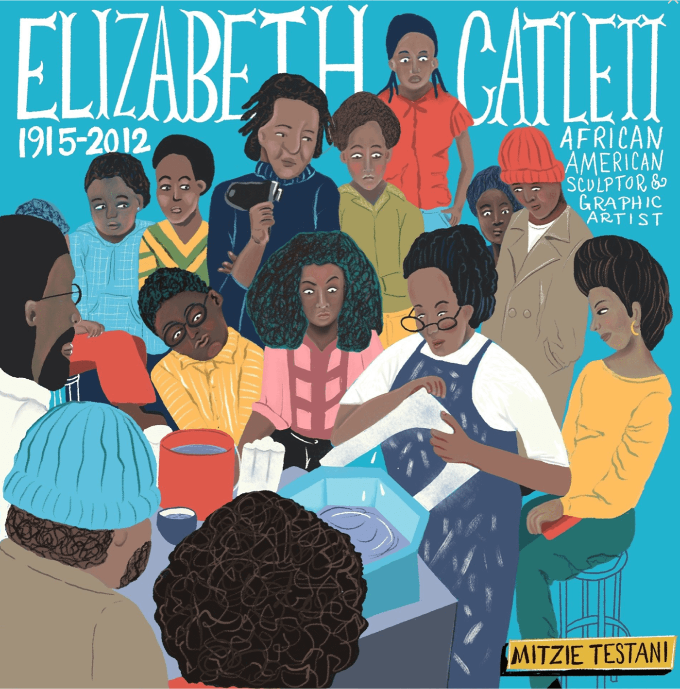 Black History Character design  digital illustration Drawing  edmonia lewis elizabeth catlett ILLUSTRATION  iPad Procreate women