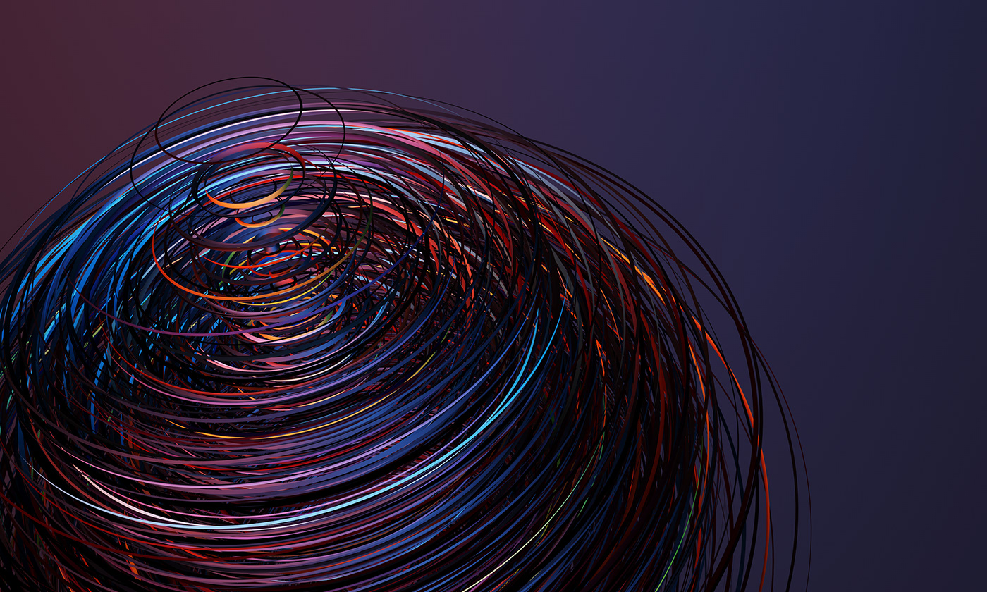 reel line art CGI 4K animation  3D abstract loop fluid Shapeshifter