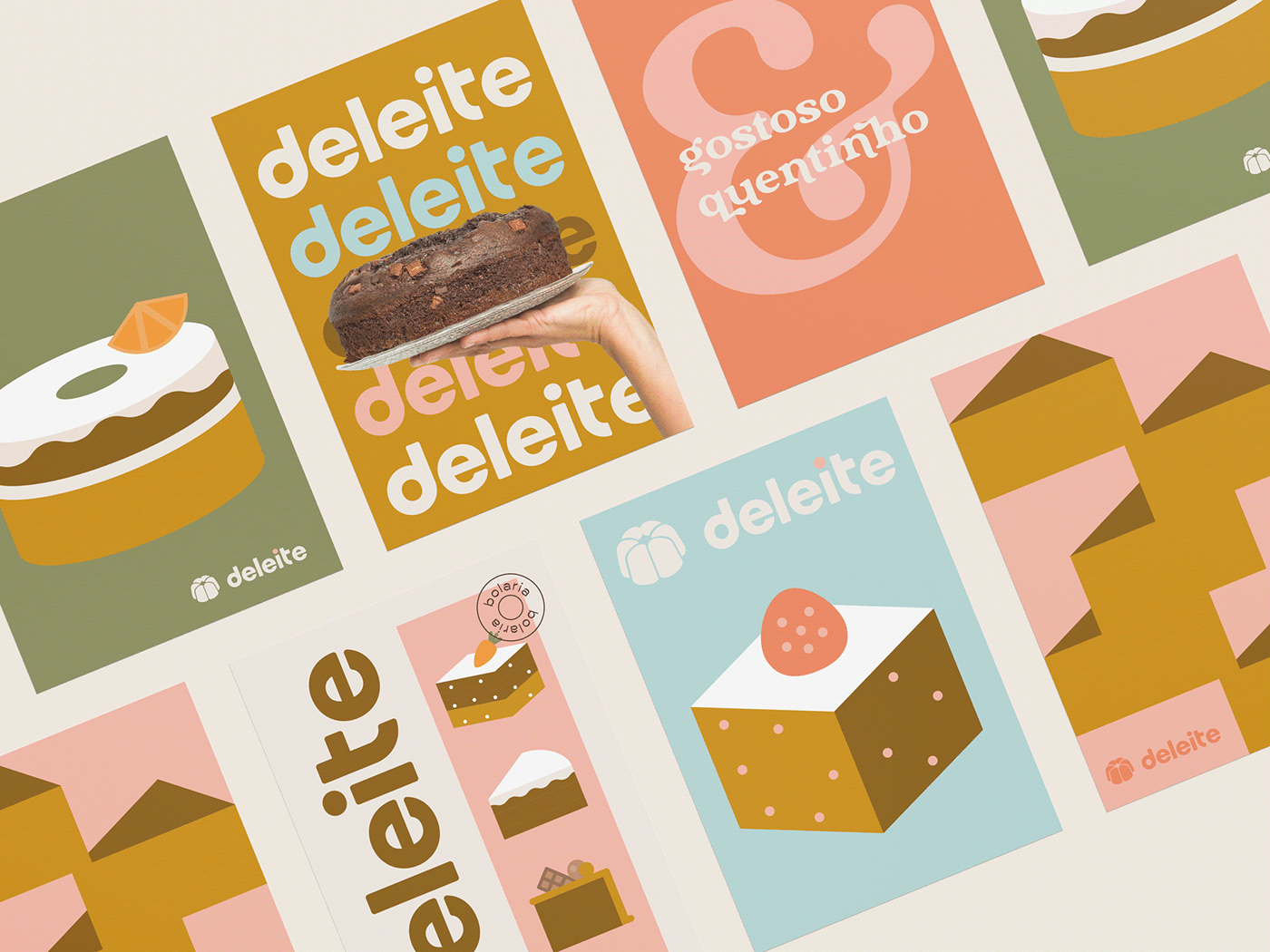 bakery Brand Design brand identity branding  cake colors CONFEITARIA Food  Logo Design Packaging