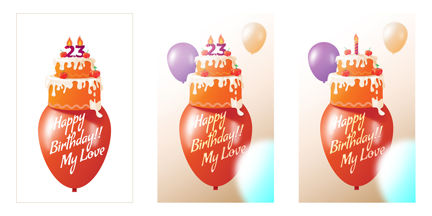 Happy Birthday card birthday card birthday ecard free download free mockup  dainogo Free Card tutorial happy birthday Illustrator tutorial