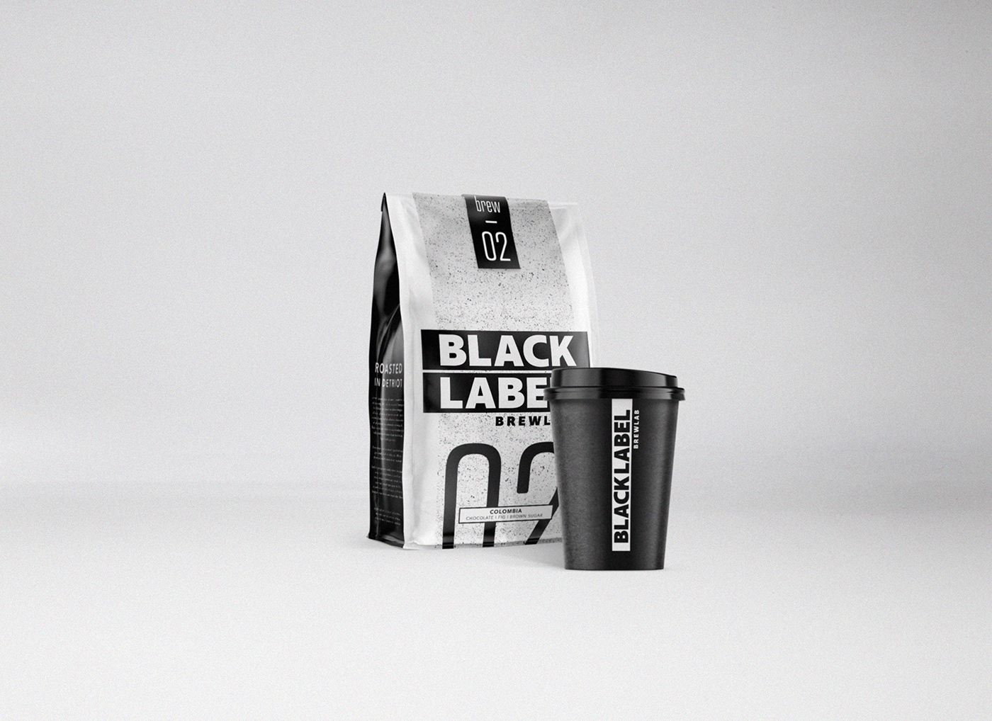 branding  bold b&w Coffee Packaging business card Urban grit modern