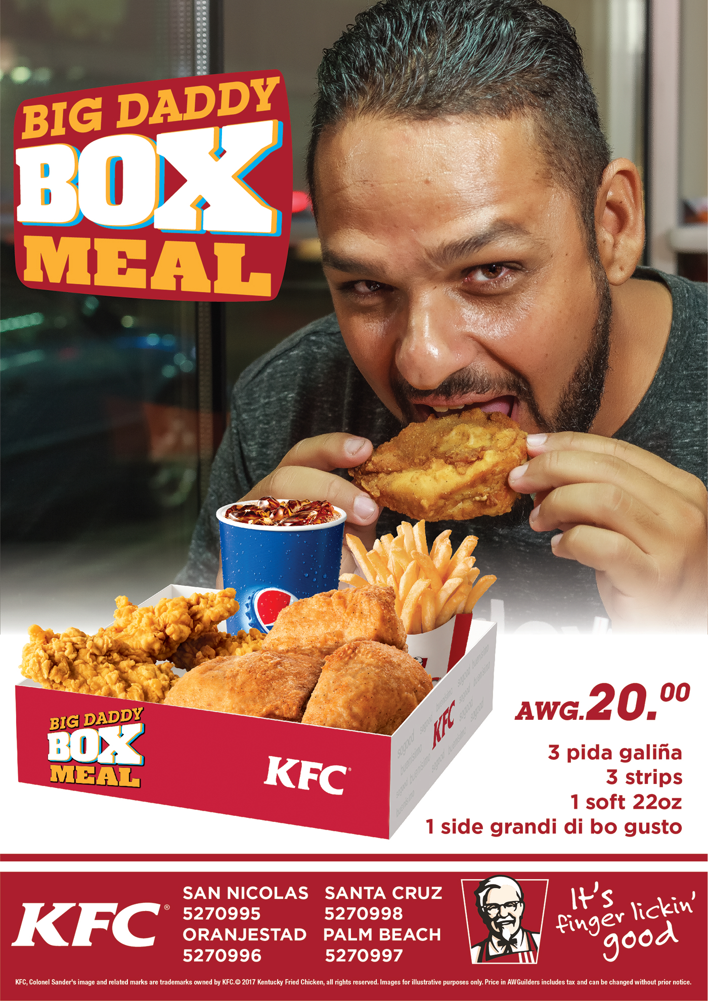 chicken KFC aruba drpixels daddy headshot box Food  Caribbean Yum Brands