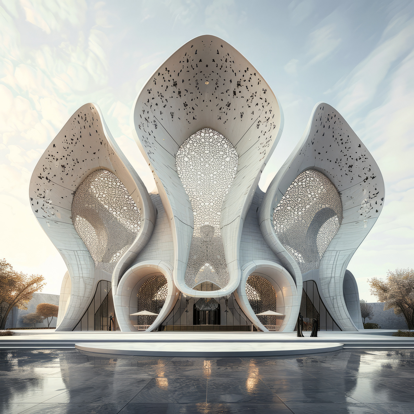architecture mosque visualization exterior archviz midjourney Digital Art  ai concept art artwork