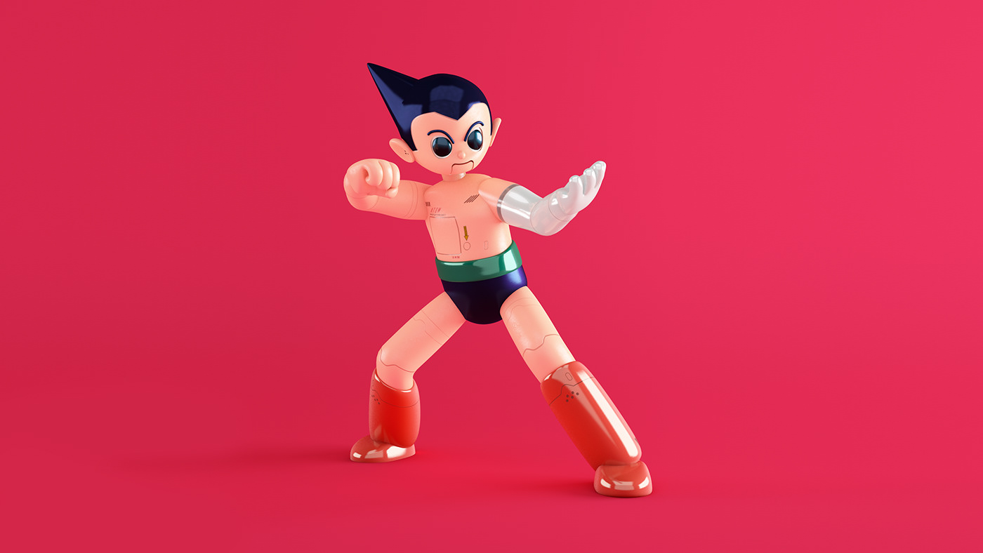 astro boy Astroboy atom c4d Character design  ILLUSTRATION  robot 鉄腕アトム bjork motion