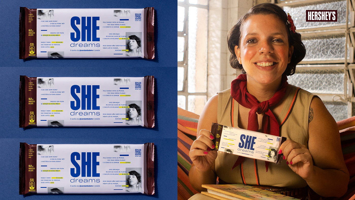 art direction  betc chocolate design hershe hershey's IWD Packaging women wrapper