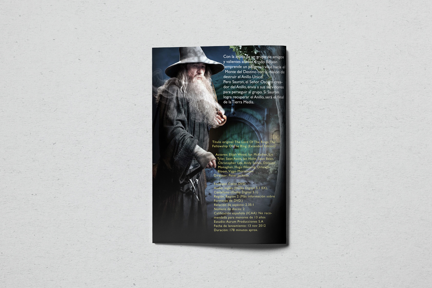 InDesign Booklet DVD LOTR lord rings disc design movie
