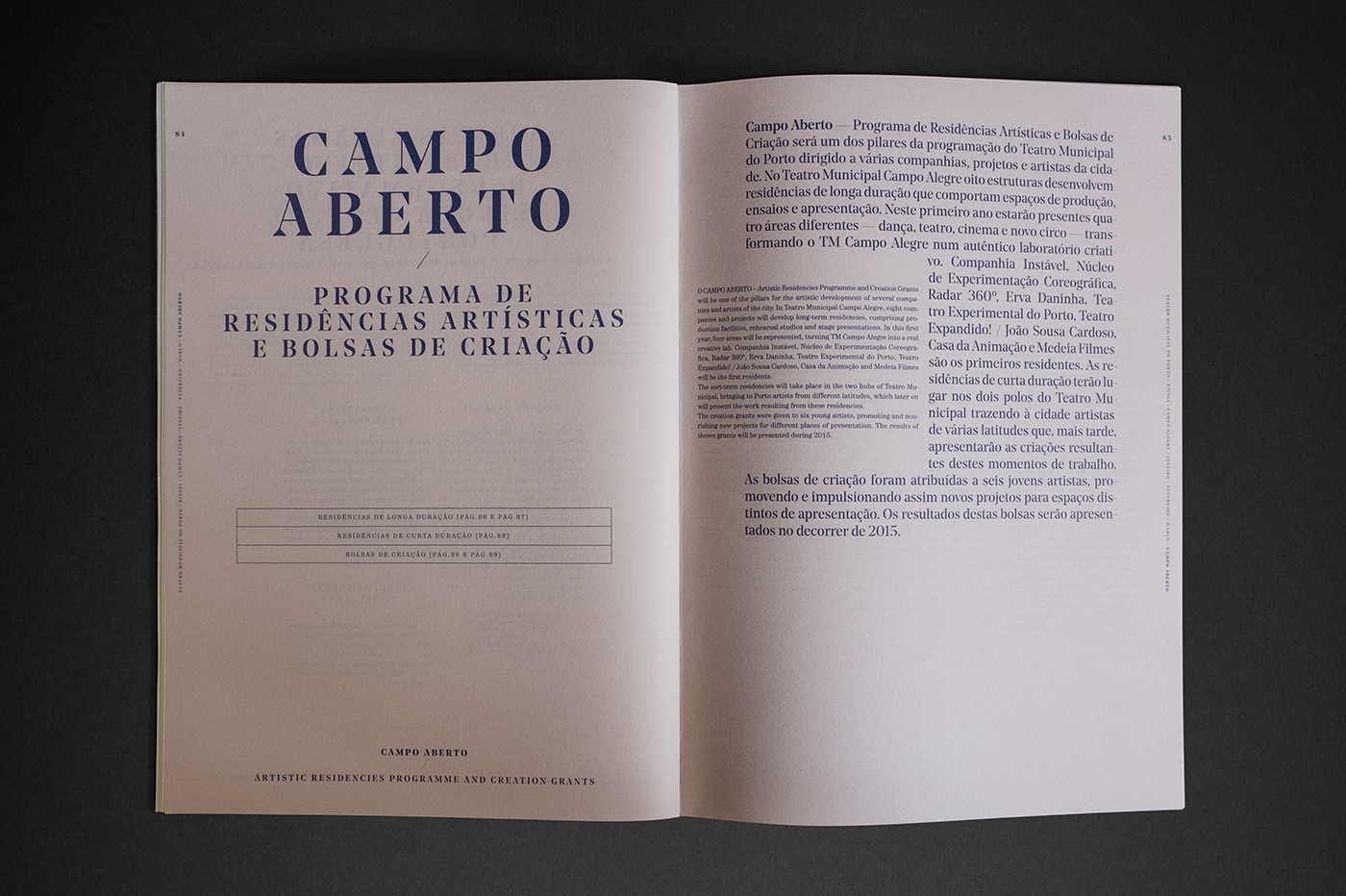 porto editorial Theatre programme culture oscar maia Layout print typography  