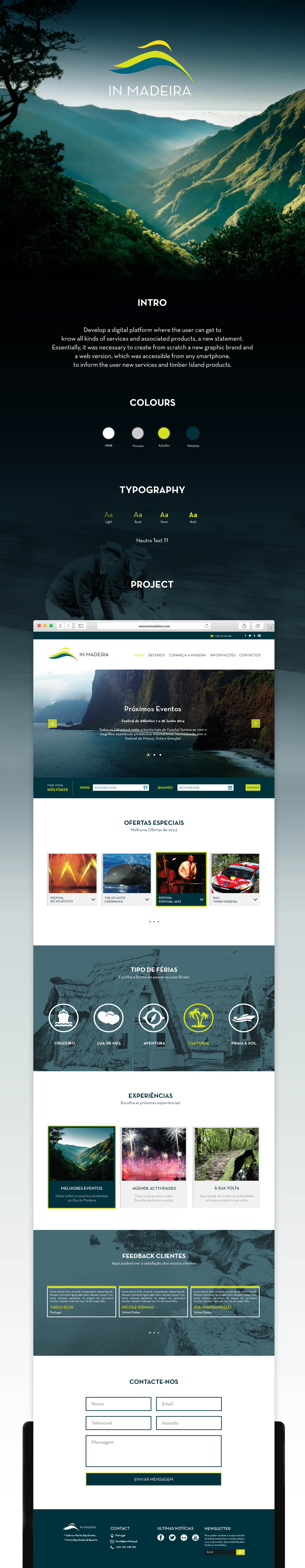 Madeira Webdesign UI ux mobile Website brand green Nature