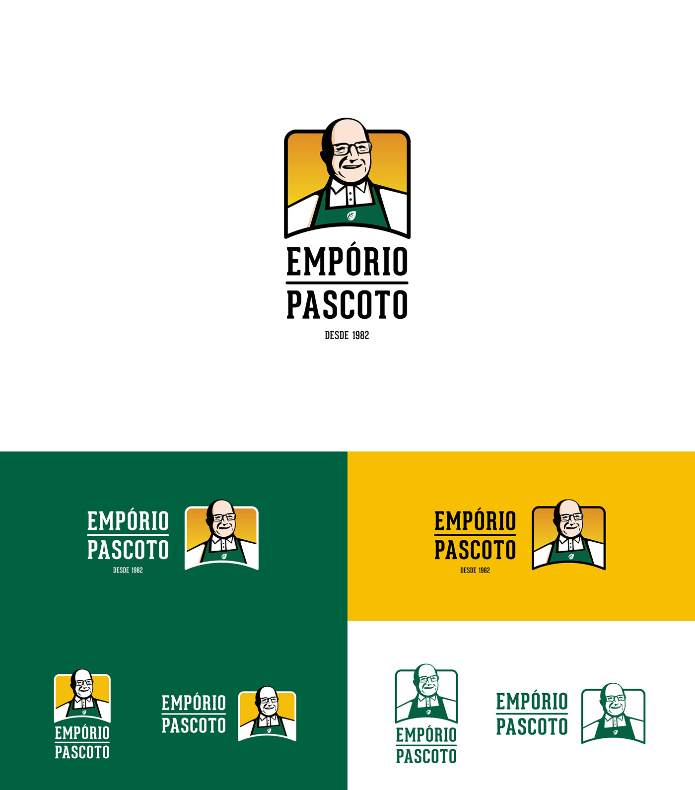 rebranding branding  Health Food  Emporio pascoto Nature green yellow store