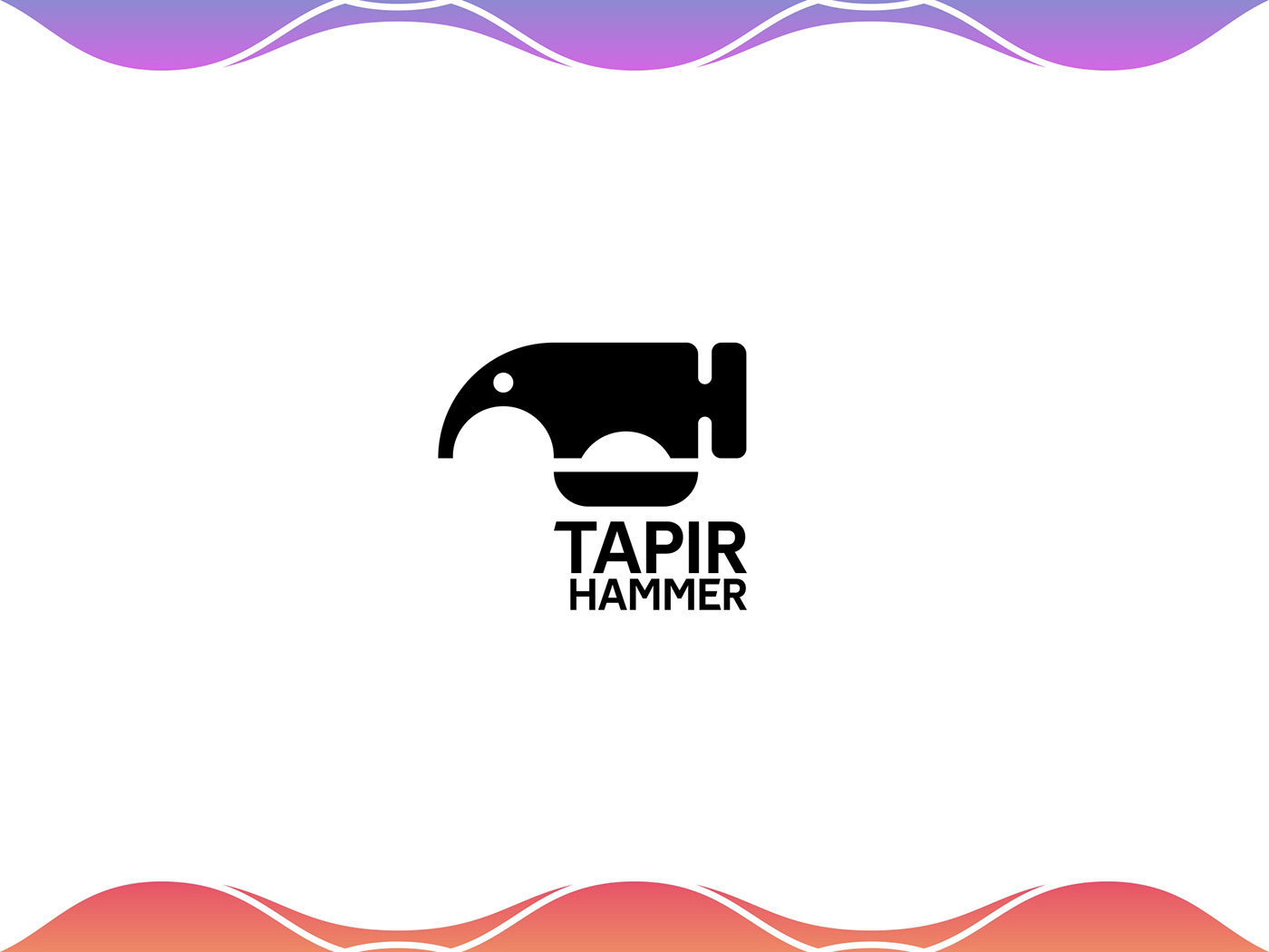 Tapir hammer animal wildlife gavel carpenter Logo Design logo designer logo for sale zzoe iggi