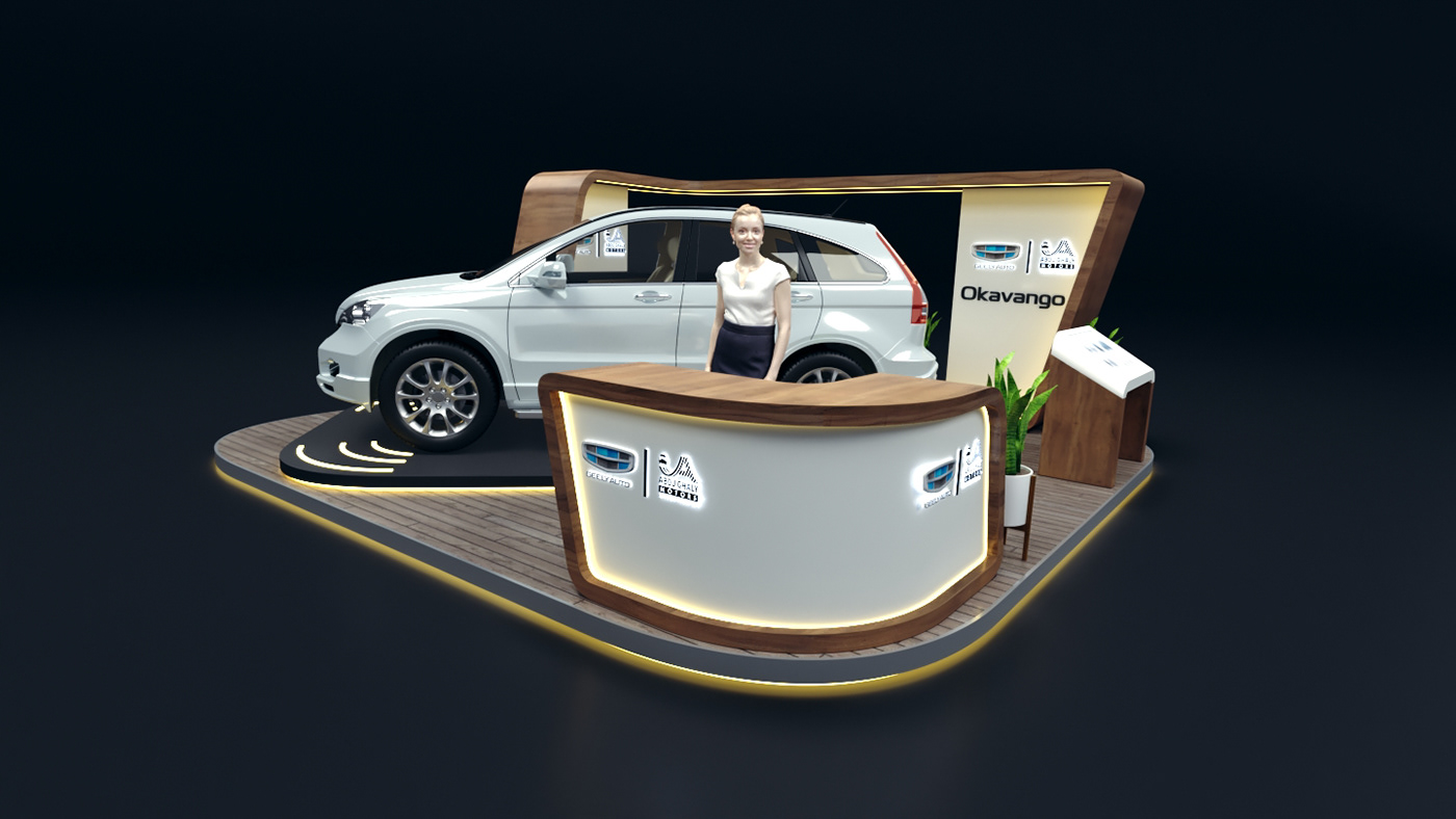 automotive   booth car Ecommerce Exhibition  model posm Retail showroom store