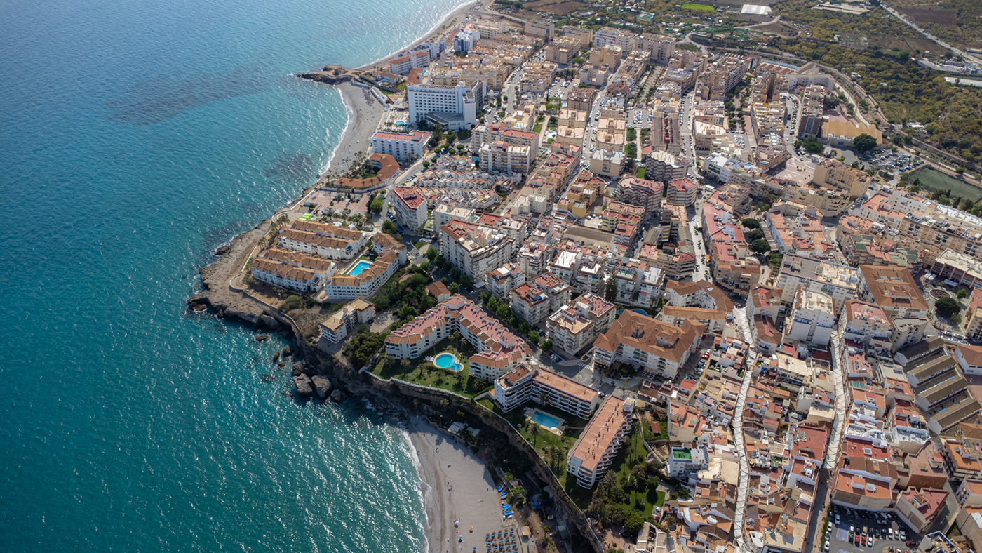 beach Ocean Aerial drone Landscape Travel spain aerialphotography nerja