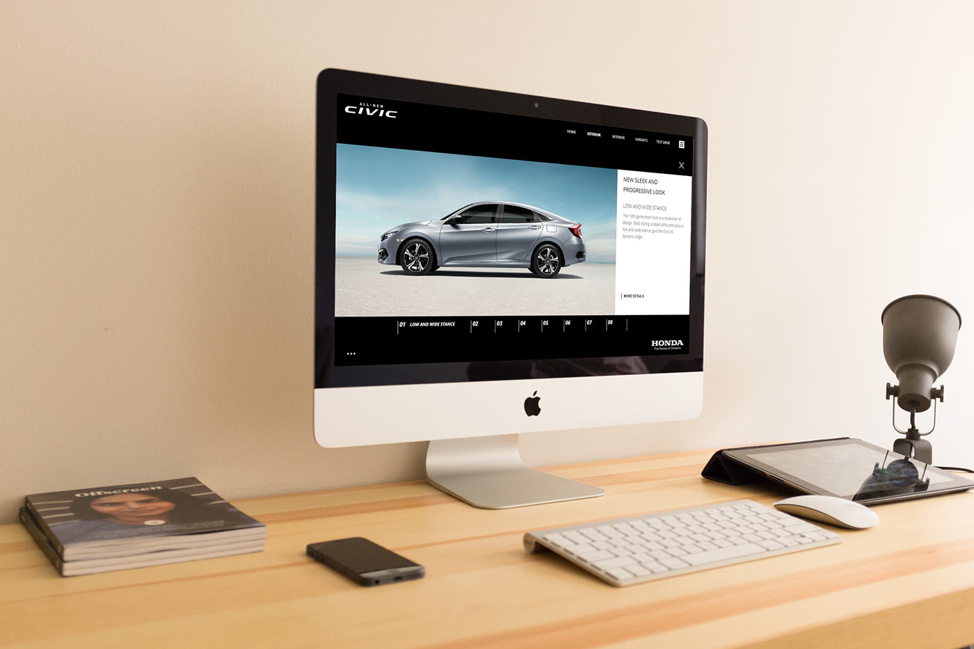 car Honda Civic sedan vr mobile desktop