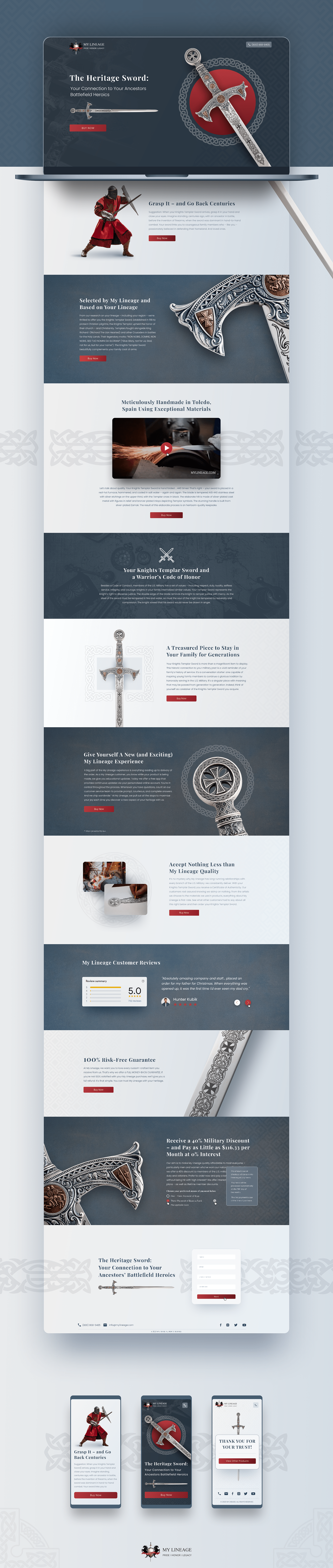 Desktop Design digital design Landig page mobile web design Responsive Design Sword UI ux Webdesign