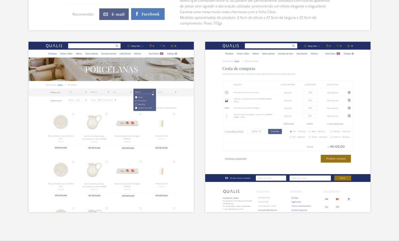 Webdesign e-commerce UI Interface design Web