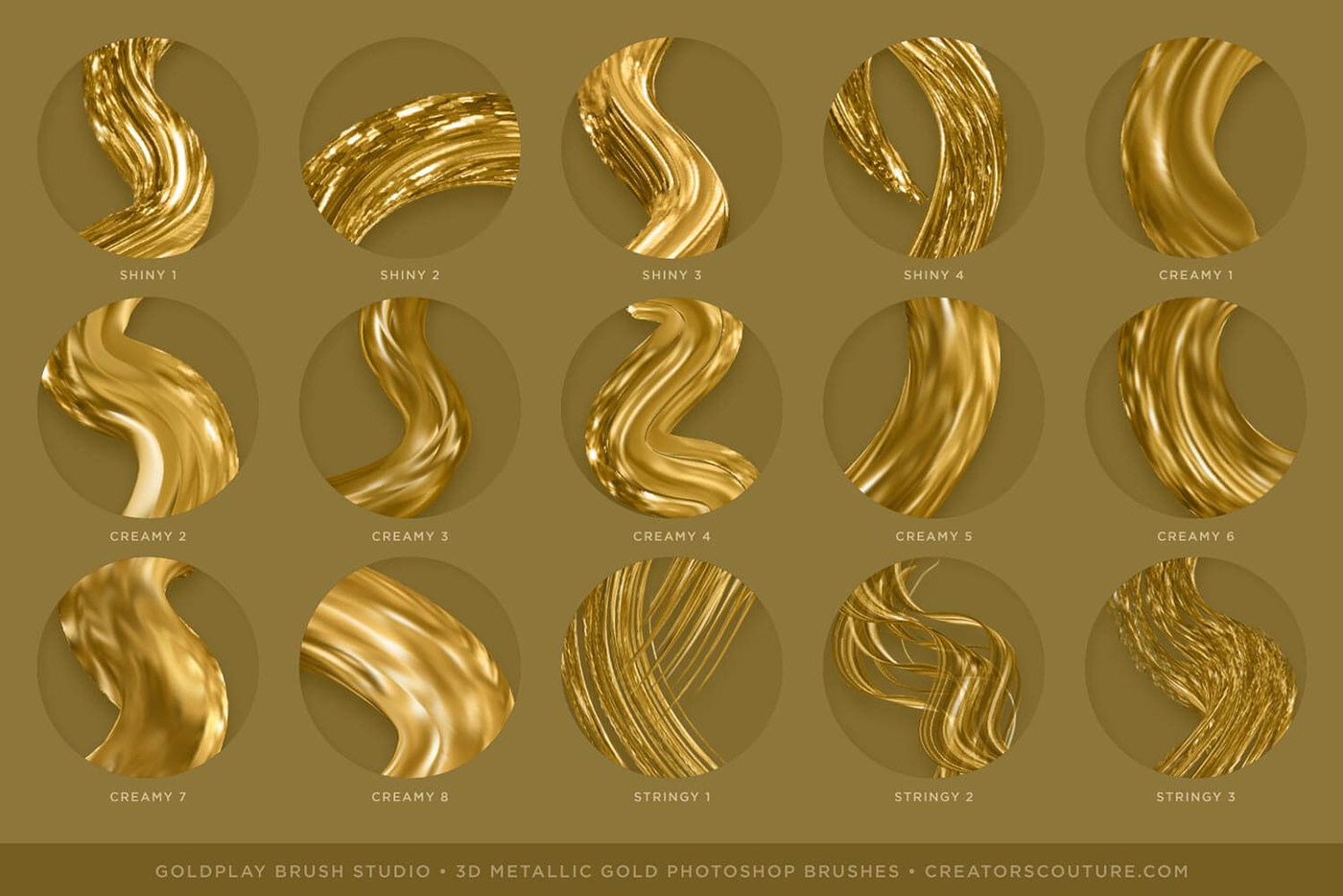 3D brush brushes gold lettering metallic Photoshop brush Free photoshop brush Photoshop brushes metallic gold