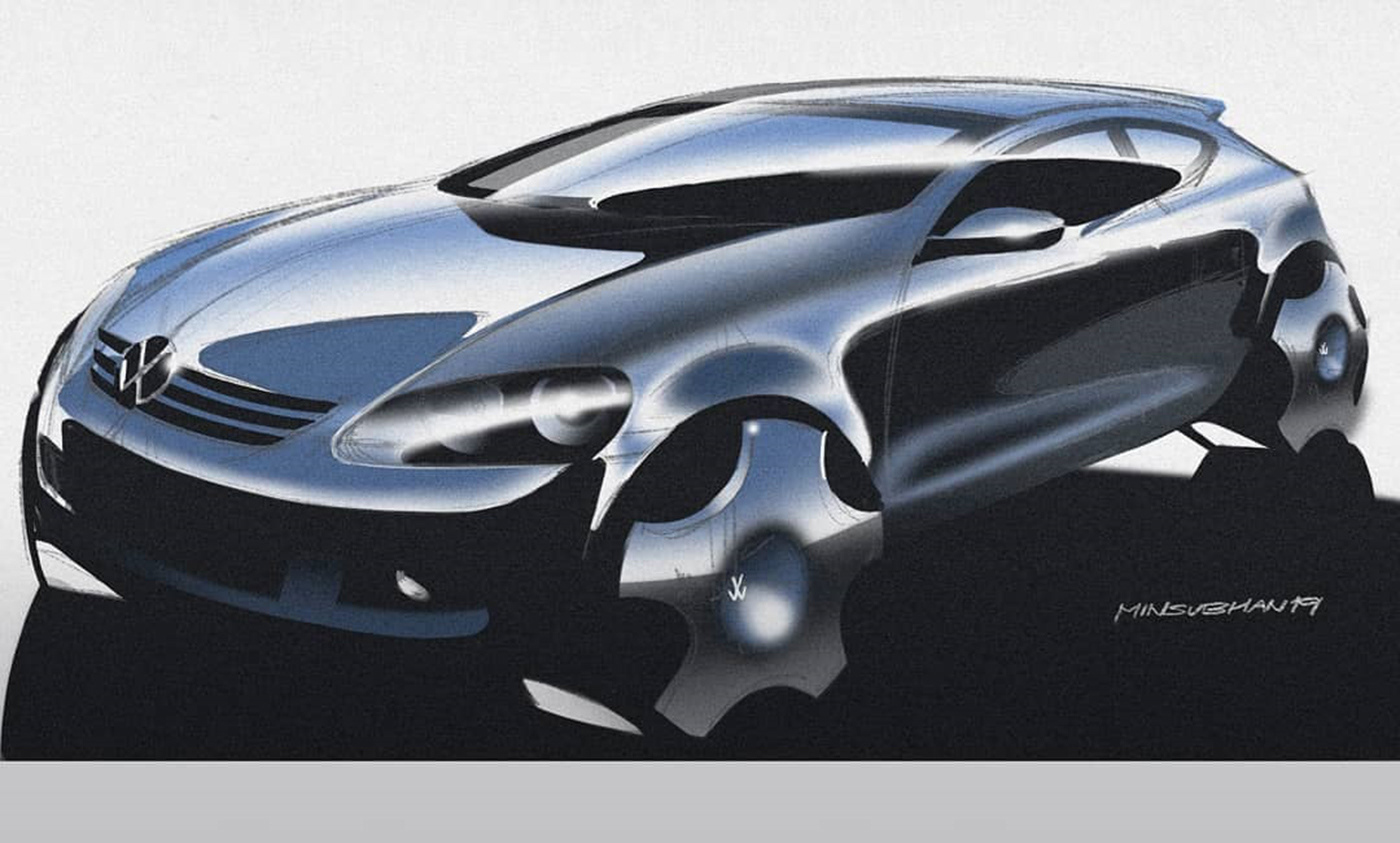 automotive   Automotive design cardesign graphic design  paint rendering sketch sketching Transportation Design volkswagen