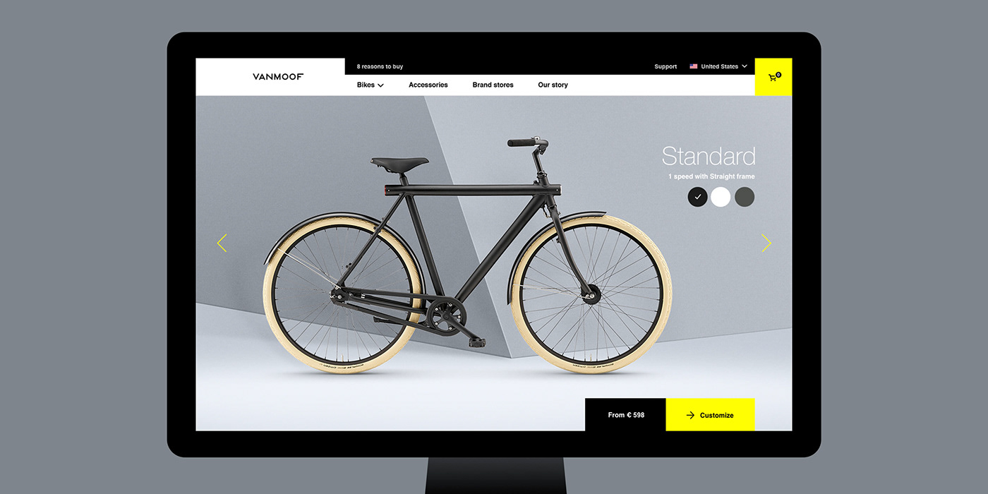 Bicycles configurator e-bikes Electrified Flagship Store google mobility platform design tokyo vanmoof