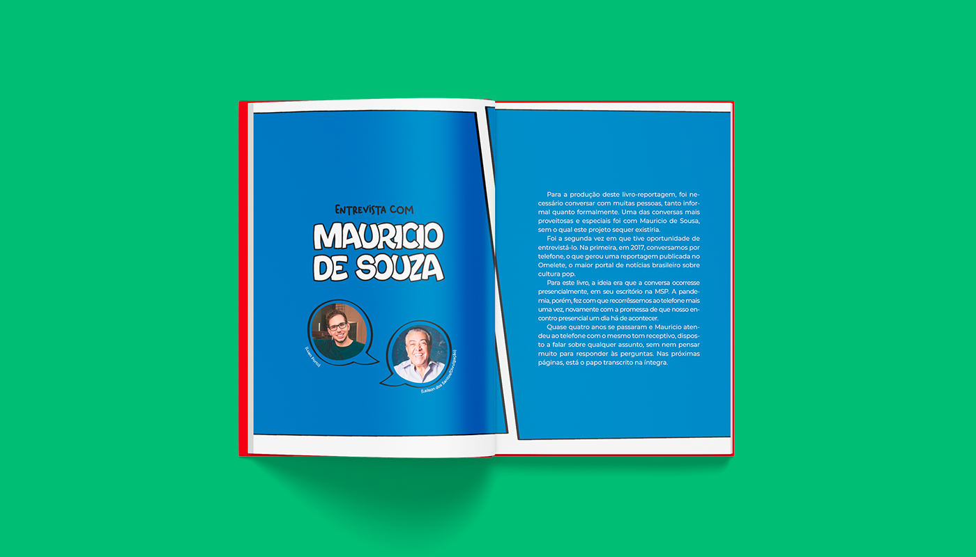 Adobe Portfolio book cover editorial mauricio de sousa Turma da Mônica