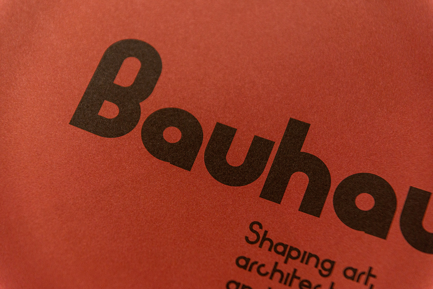 Bauhaus word closeup