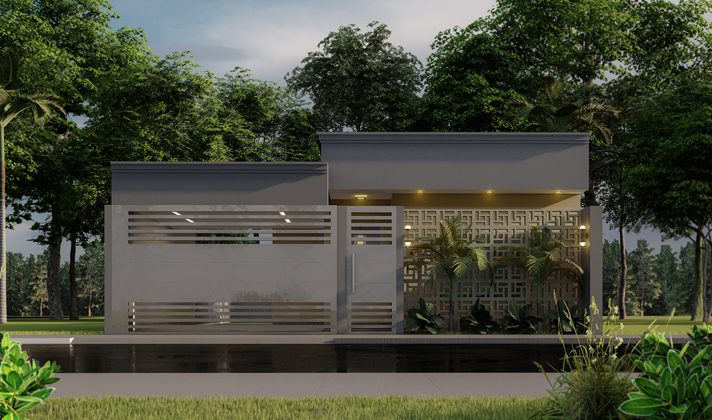 projeto ARQUITETURA Render architecture fachada Modelagem 3D casa planta humanizada planta baixa