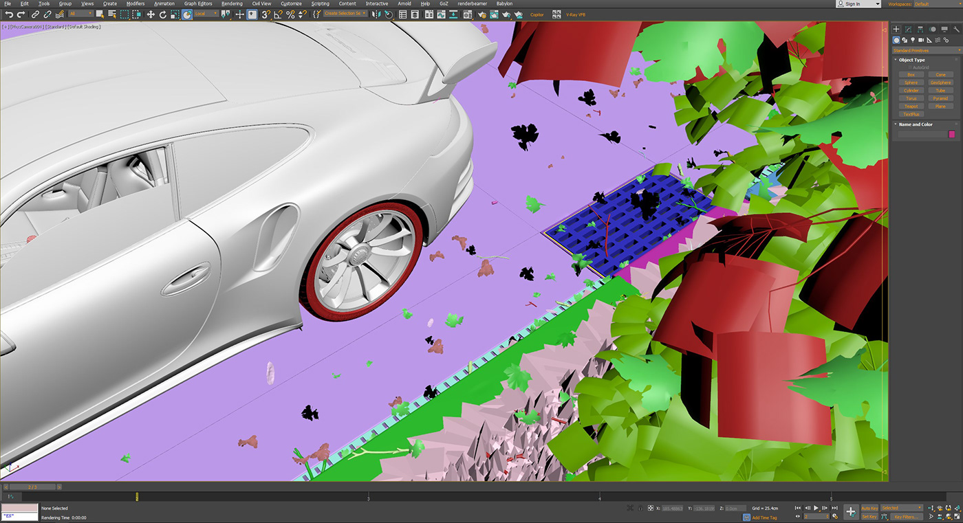 Porsche CGI 3D 3dsmax vray car Render